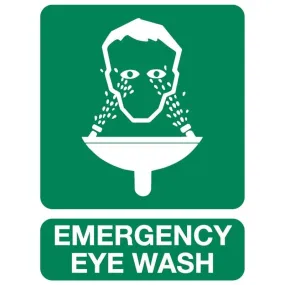 Emergency Eye Wash Sign 600x450mm