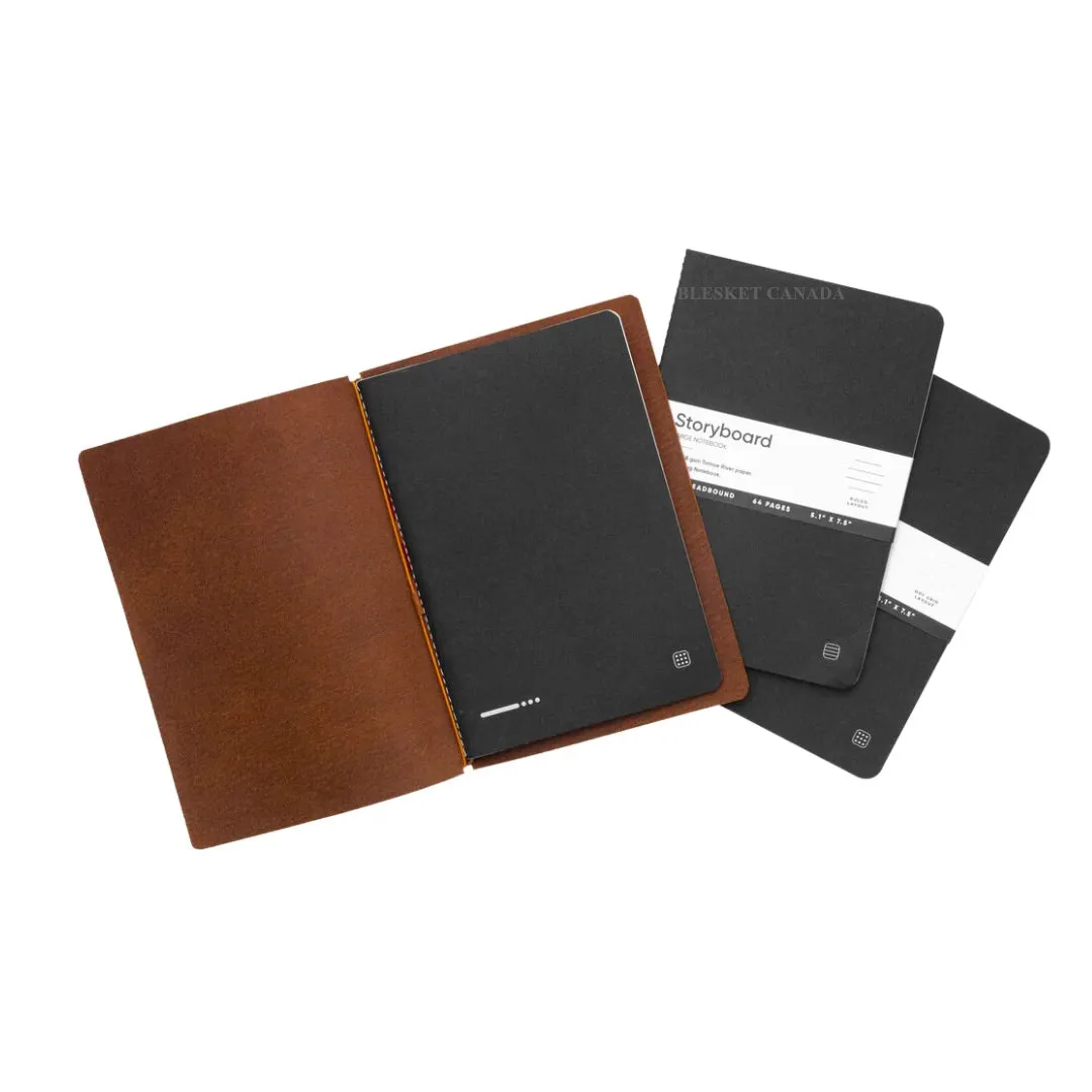 Endless Explorer Refillable Leather Journal - With Regalia Paper Notebook - Brown