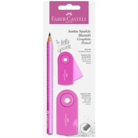 Faber-Castell Grip Jumbo Sparkle Set Pearl Pink