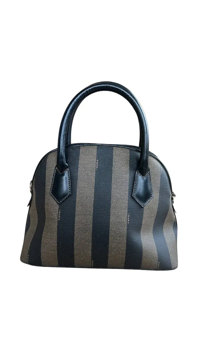 Fendi Vintage Dome Satchel Pequin Coated