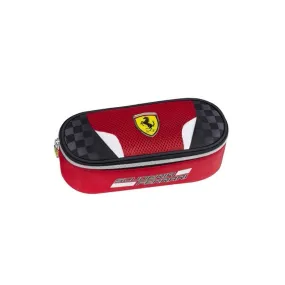 Ferrari Pencil case, Oval, Red, 2018