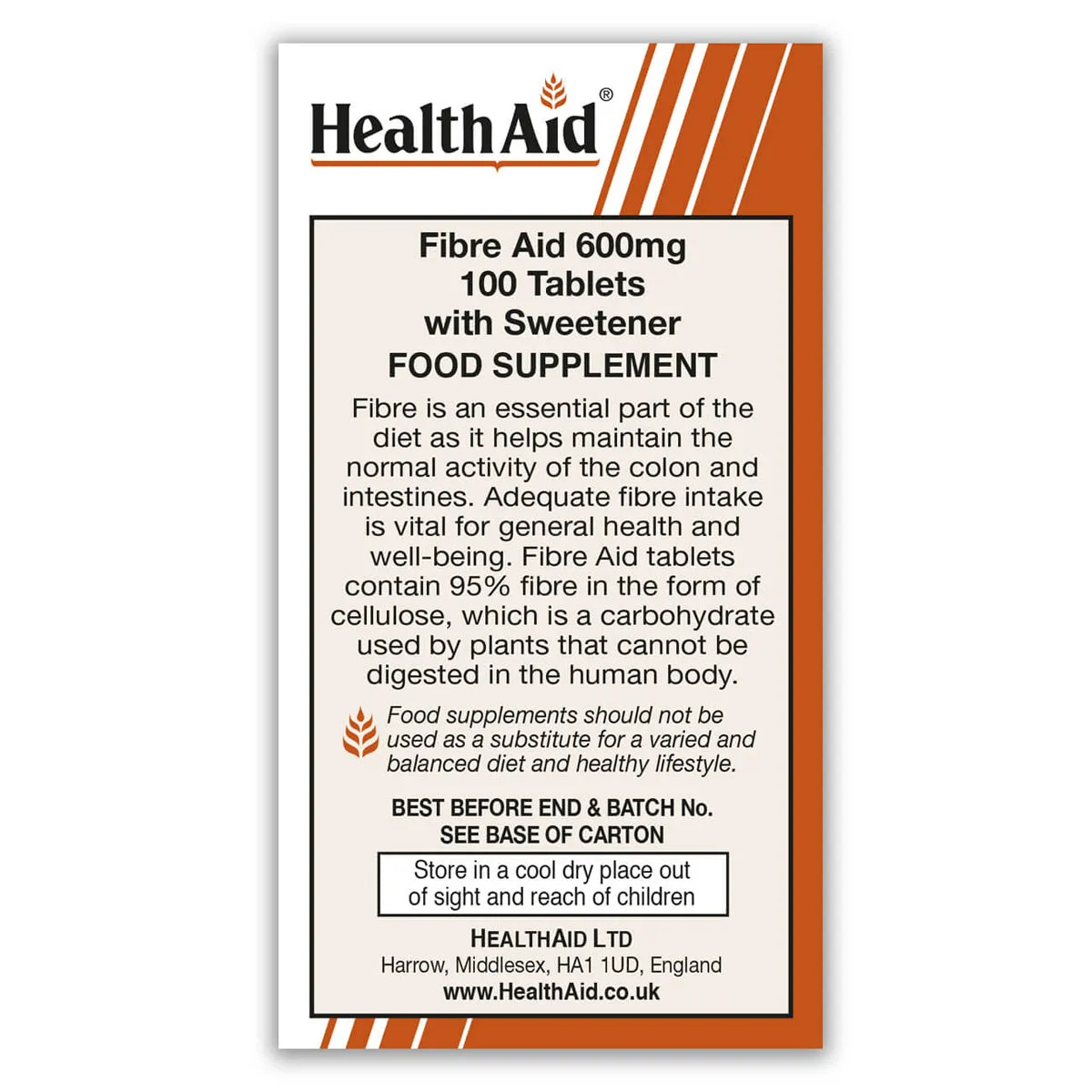 Fibre Aid 600mg Tablets