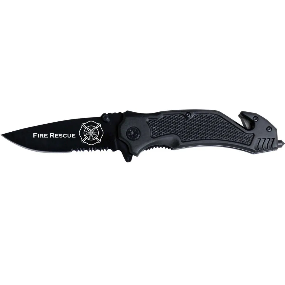 Fire Rescue Deluxe Spring Assist Tactical Knife