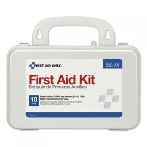 First Aid Only ANSI-Compliant First Aid Kit, 64 Pieces, Plastic Case (238AN)