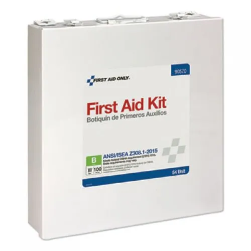 First Aid Only Unitized ANSI Compliant Class B Type III First Aid Kit for 100 People, 54 Units (90570)