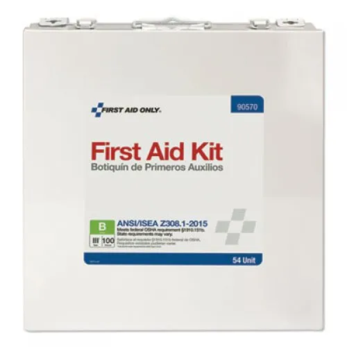 First Aid Only Unitized ANSI Compliant Class B Type III First Aid Kit for 100 People, 54 Units (90570)