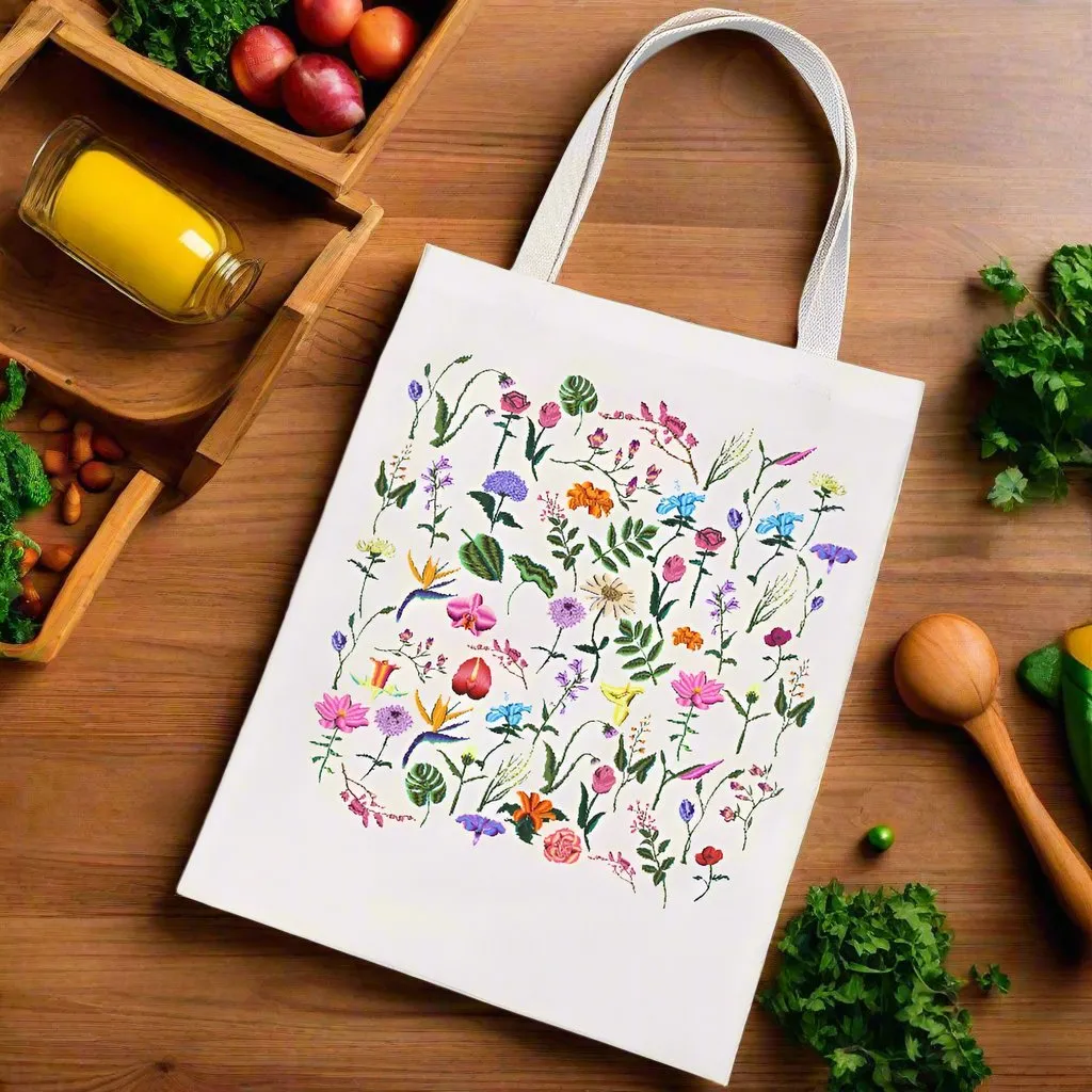 Floral Cloth Tote Bag