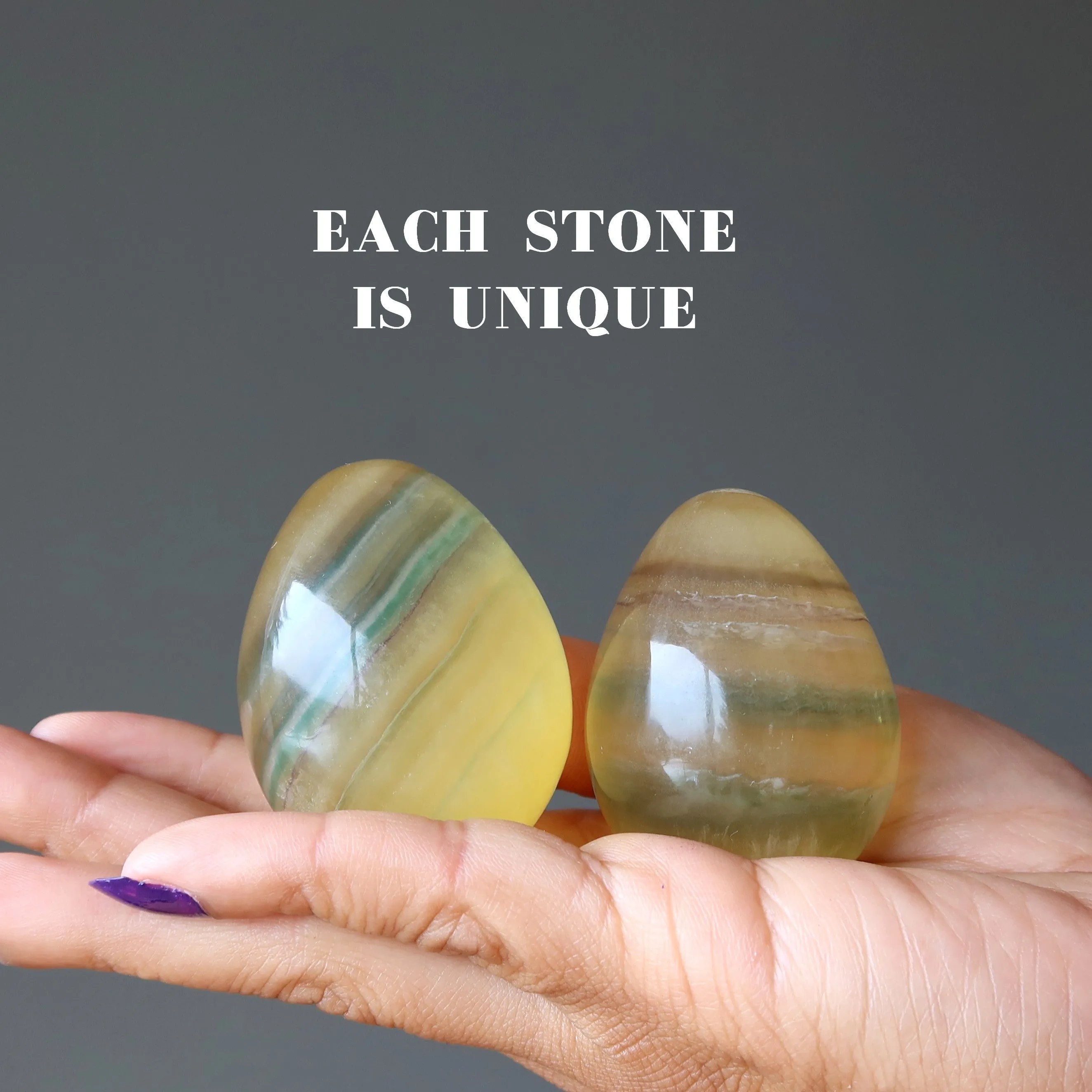 Fluorite Egg Yellow Rays of Sunshine Focus Success Stone