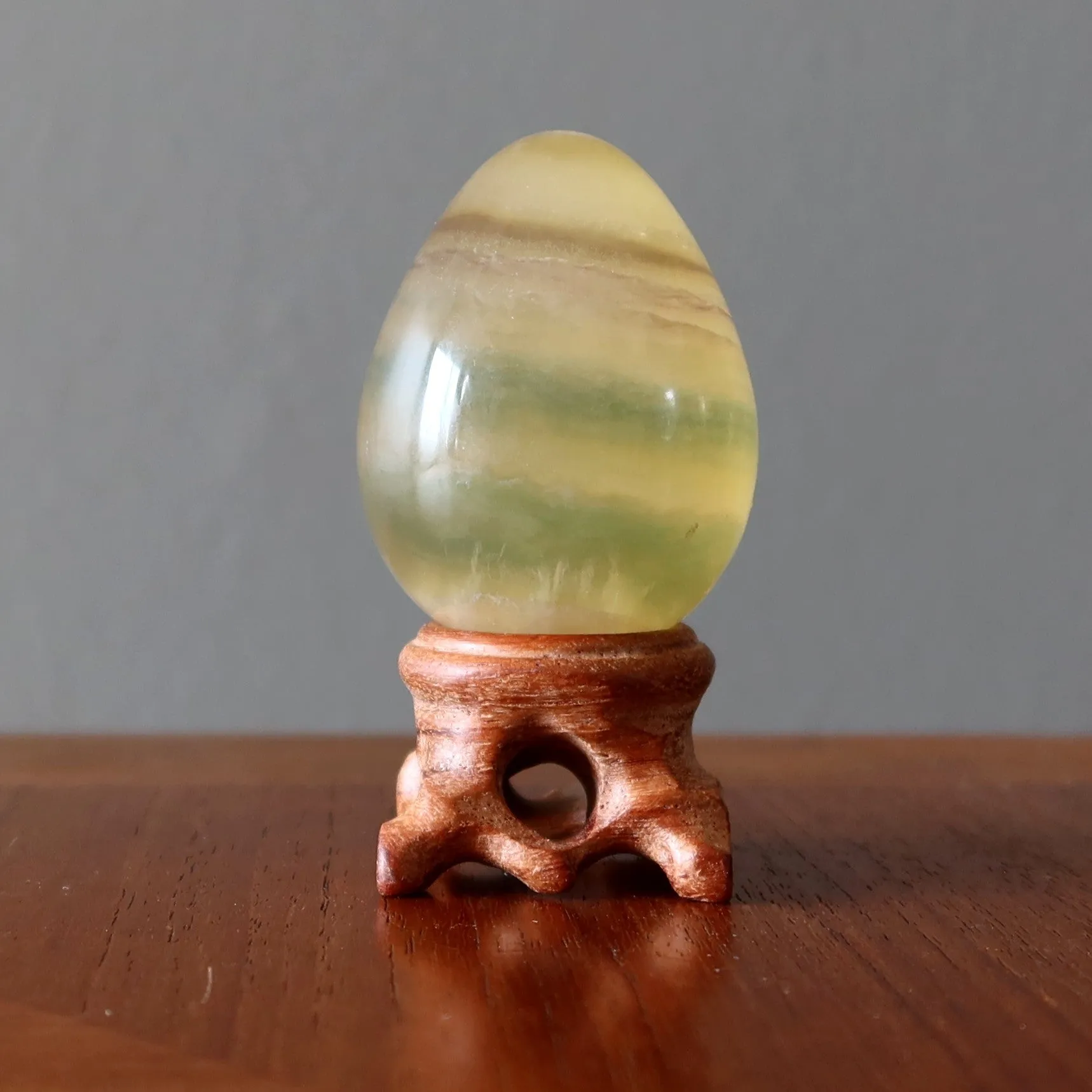 Fluorite Egg Yellow Rays of Sunshine Focus Success Stone