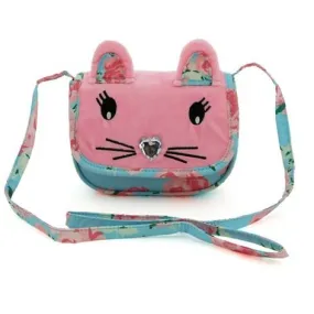 Girl's Pink Critter Cat Crossbody Purse