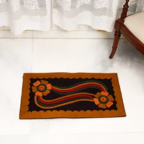 Hand Felted Pure Wool Namda Door Mat (32 in x 18 in)