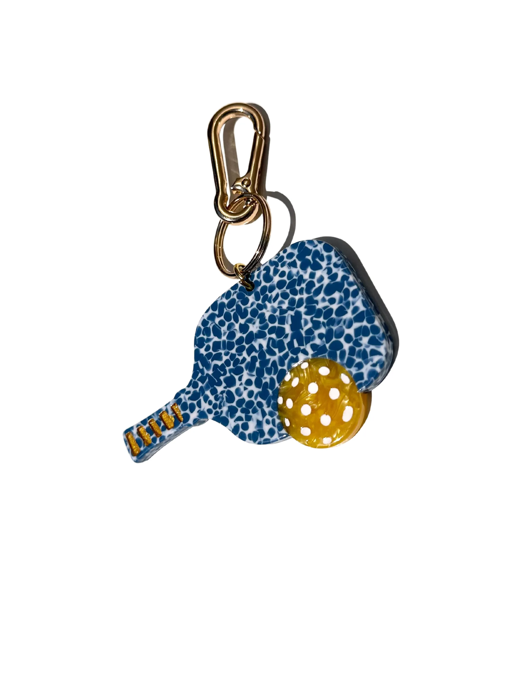 Hand-painted Pickleball Bag Charm   Keychain | Eco-Friendly