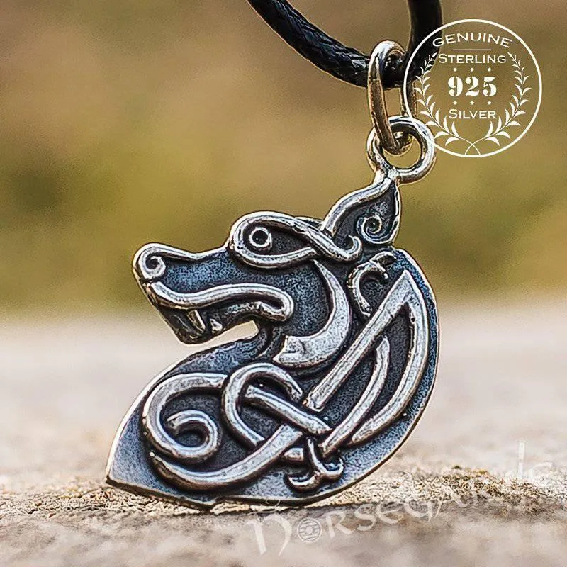 Handcrafted Celtic Wolf - Sterling Silver