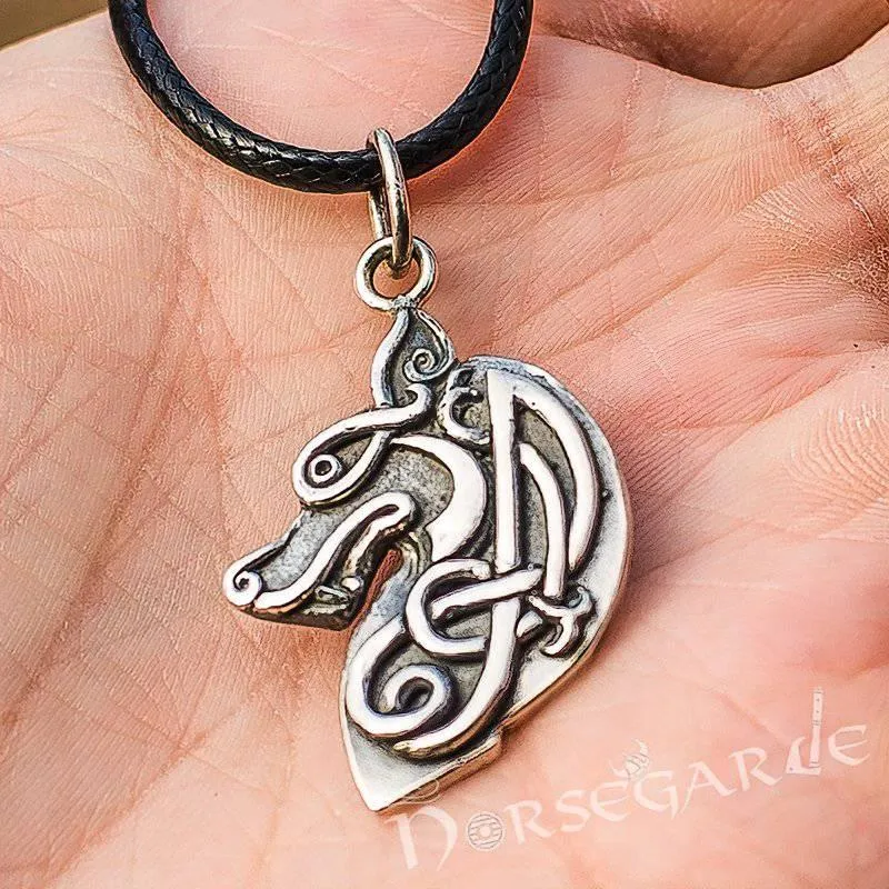 Handcrafted Celtic Wolf - Sterling Silver