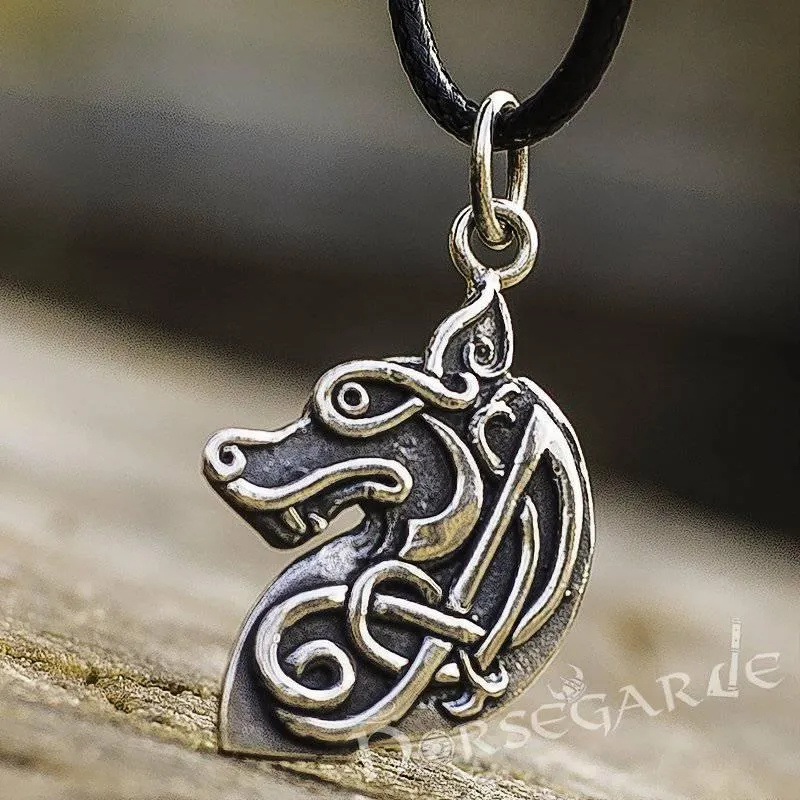 Handcrafted Celtic Wolf - Sterling Silver