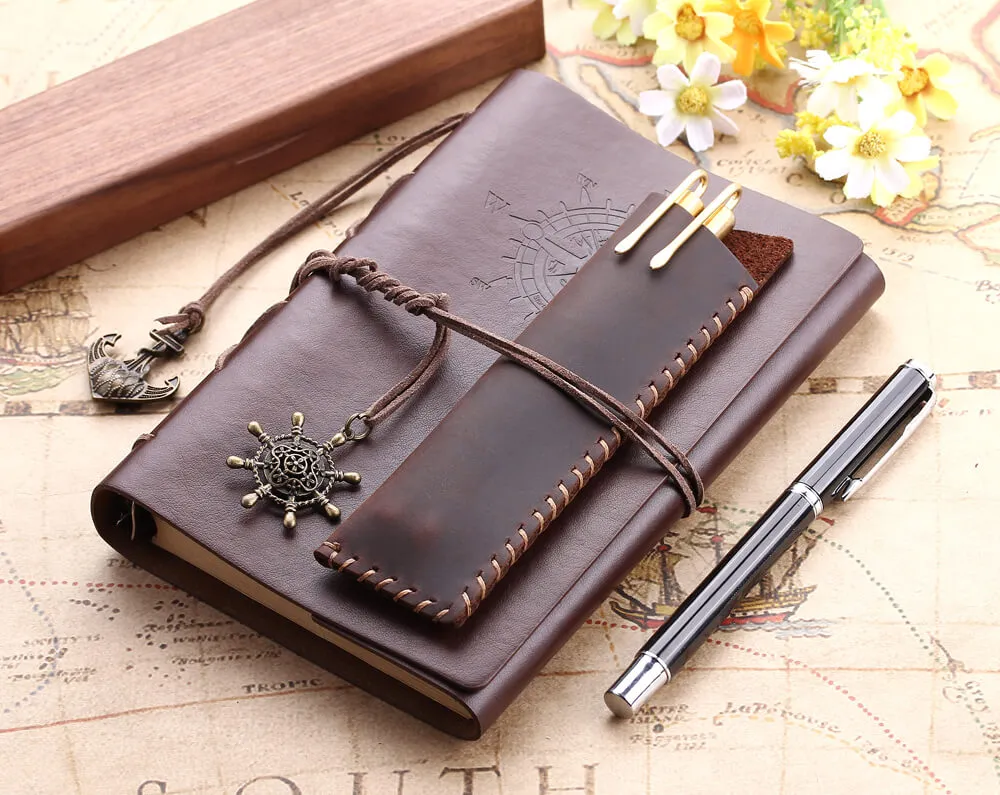 Handcrafted Retro Leather Pencil Case/Pen Holder