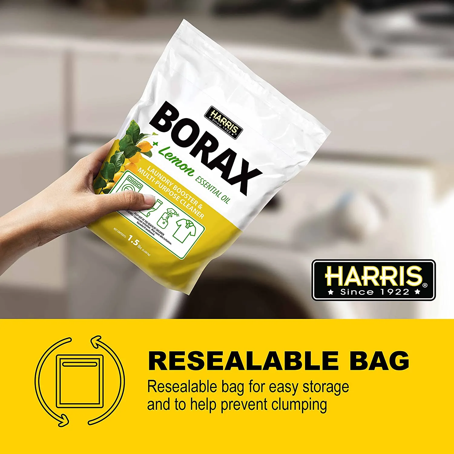 Harris Borax Laundry Booster and Multipurpose Cleaner, 1.5lb