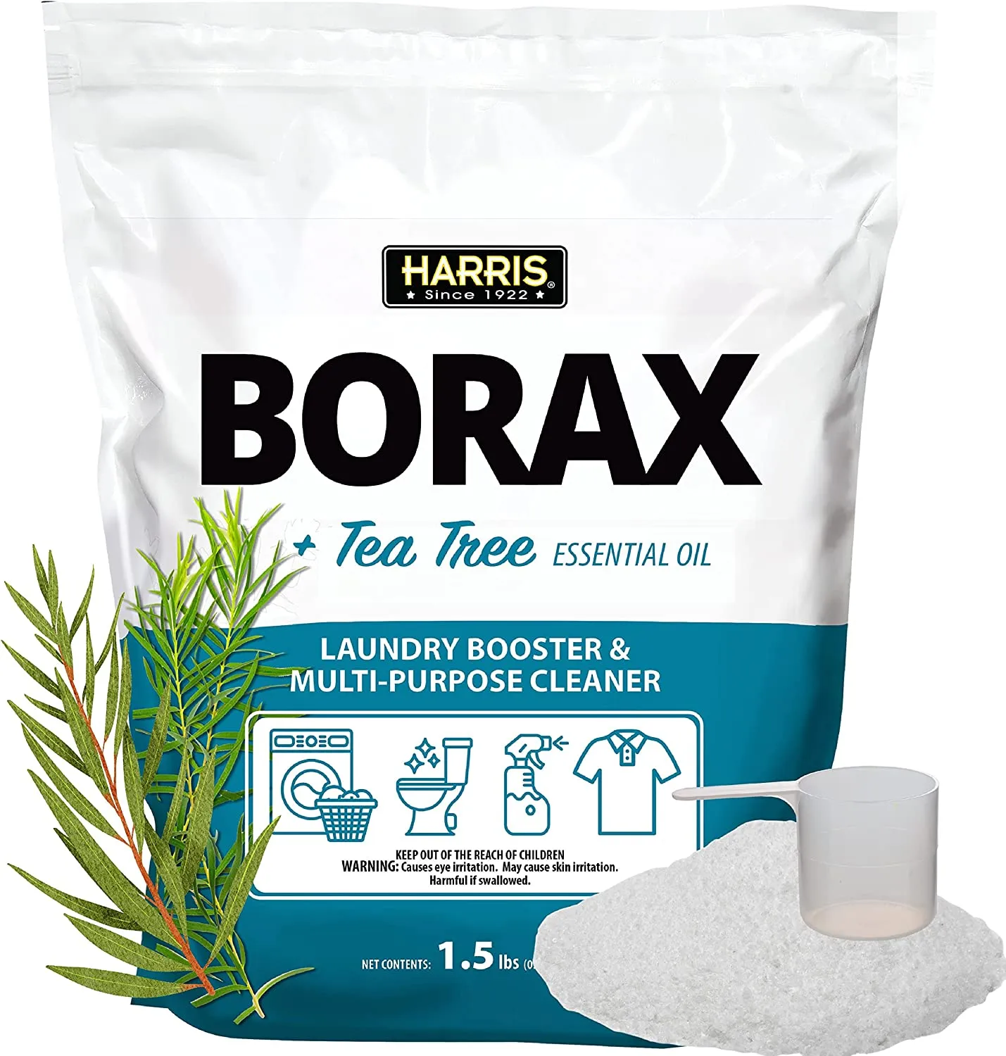 Harris Borax Laundry Booster and Multipurpose Cleaner, 1.5lb