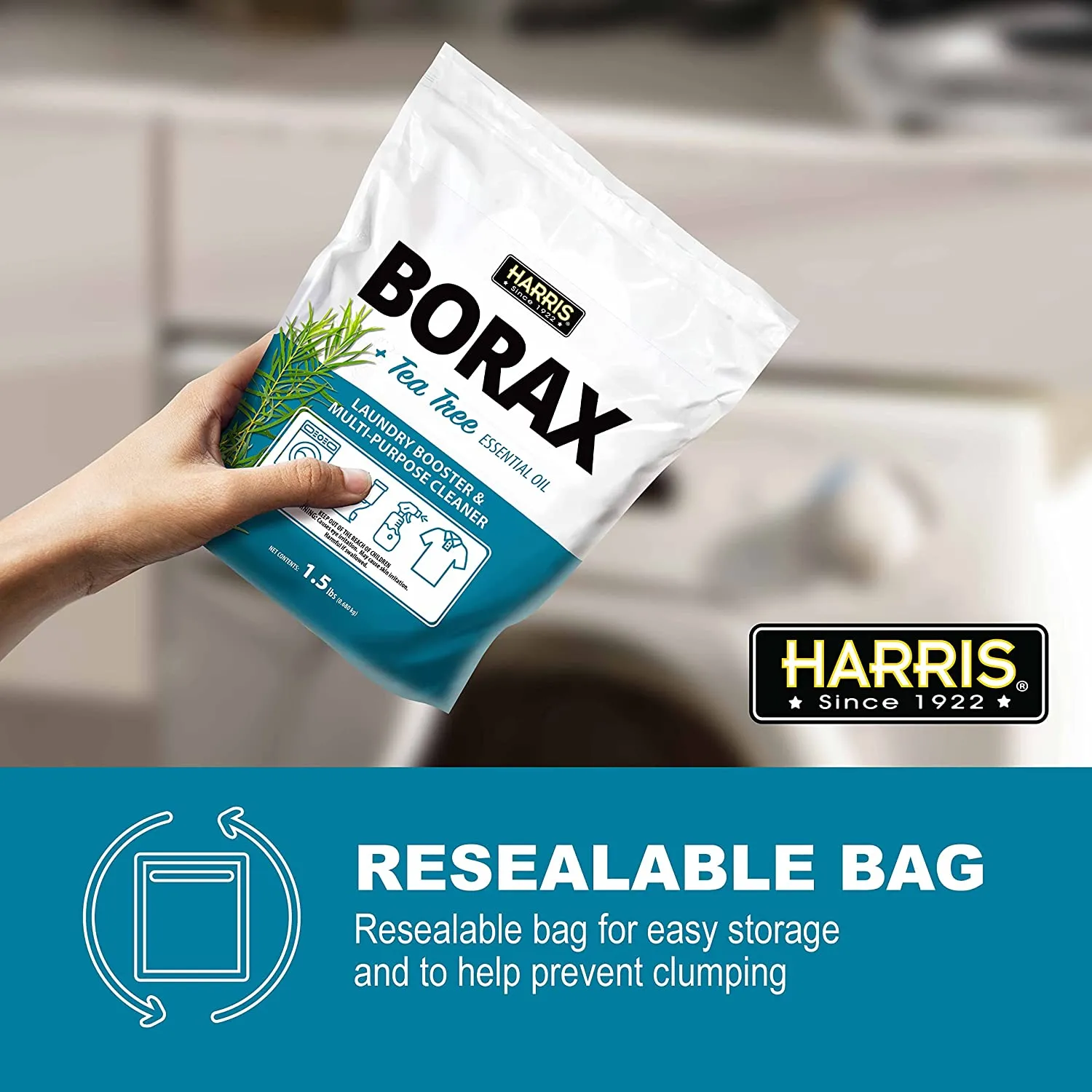 Harris Borax Laundry Booster and Multipurpose Cleaner, 1.5lb