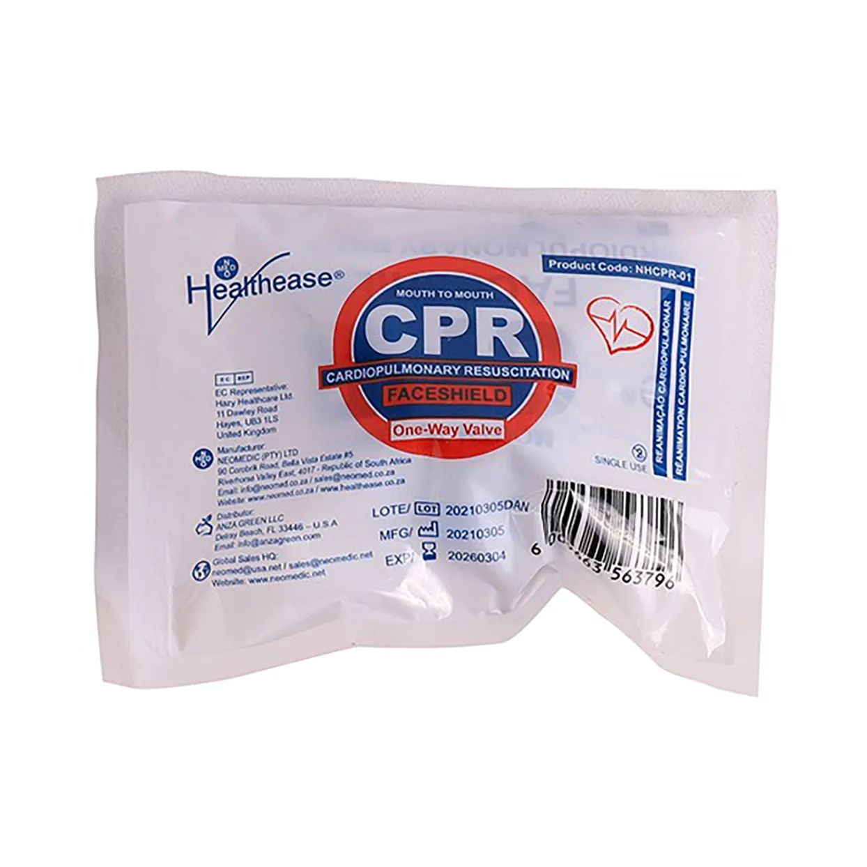 Healthease CPR Mouth Piece 1 Unit