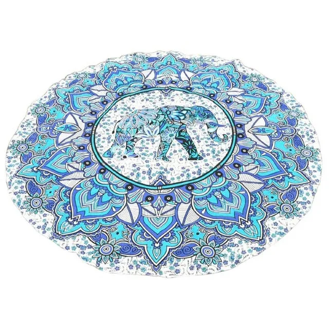 Hot Mutifunction Hippie Indian Mandala Beach Throw Towel Round Mat Boho Tapestry Yoga Mat