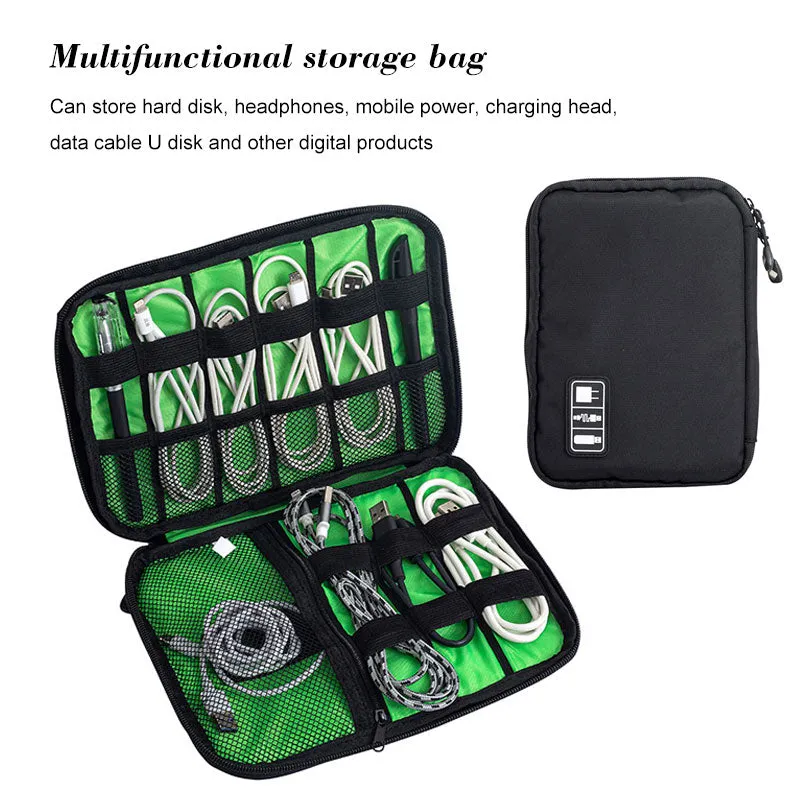 Hridz Digital Storage Bag USB Data Cable Organizer For Earphone Wire Bag Pen Power Bank Travel Kit