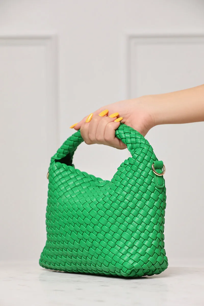 Jessamine Woven Purse (Green)- FINAL SALE