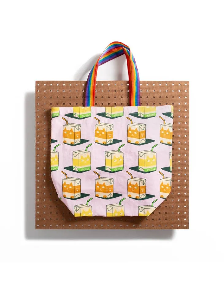 Juice Box Cat Tote Bag