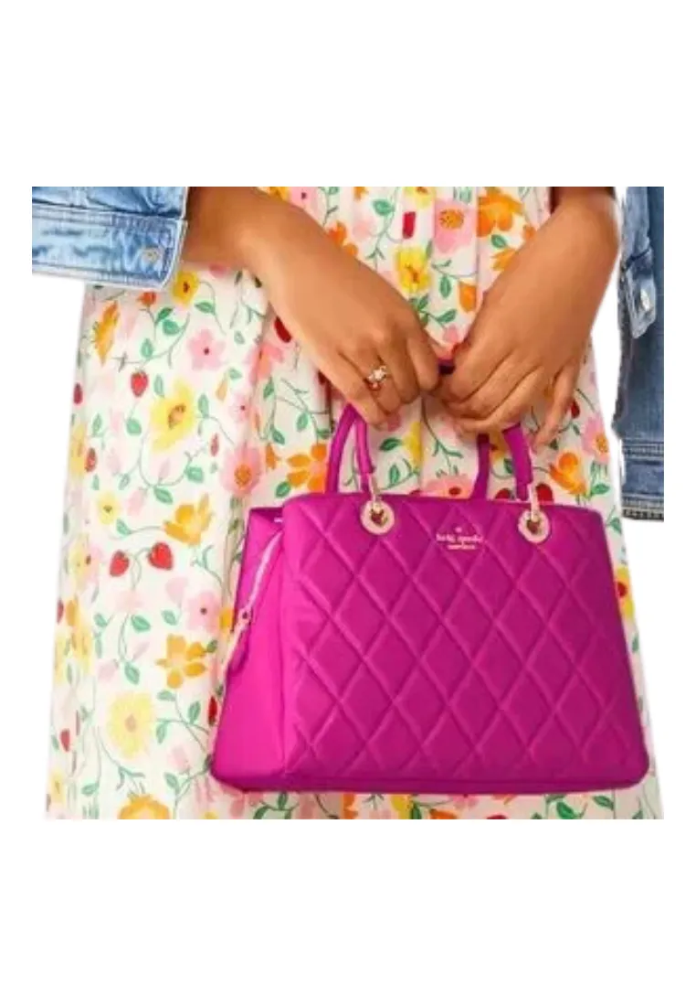 Kate Spade Carey Quilted Sullivan Satchel Bag In Baja Rose KH227