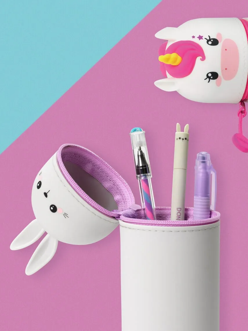 Kawaii Bunny - 2 in 1 Soft Silicone Pencil Case