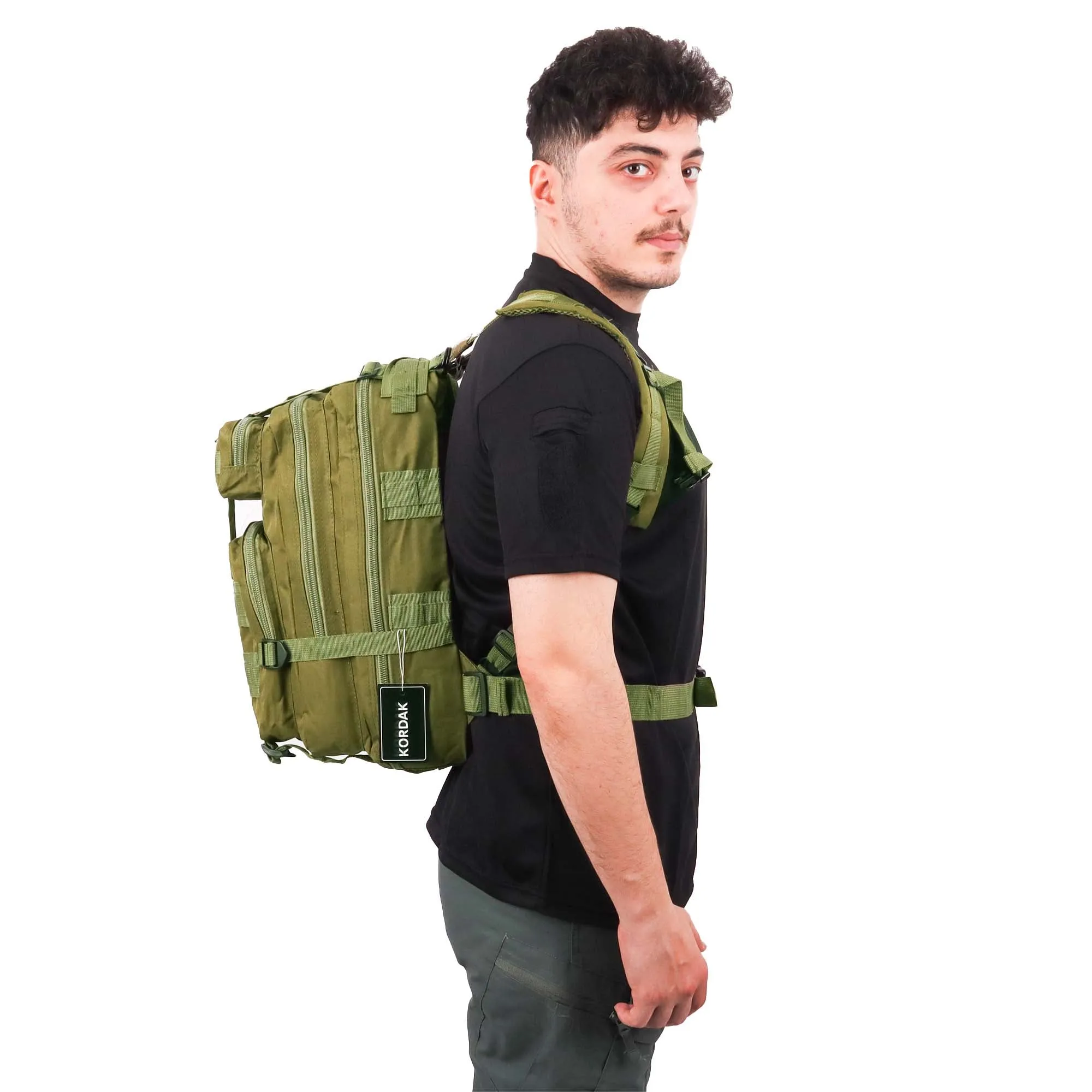 Khaki Functional Hiking Tactical Backpack - 30 Liter Bag