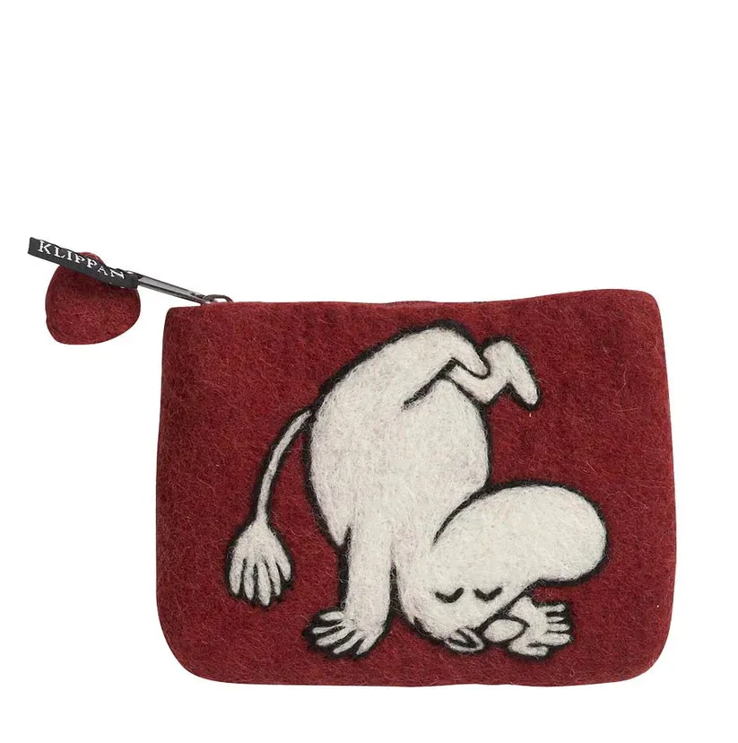 Klippan Moomin Up & Down Hand Felted Purse red