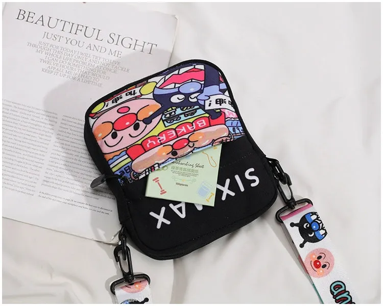 Korean Cartoon Canvas Crossbody Bag