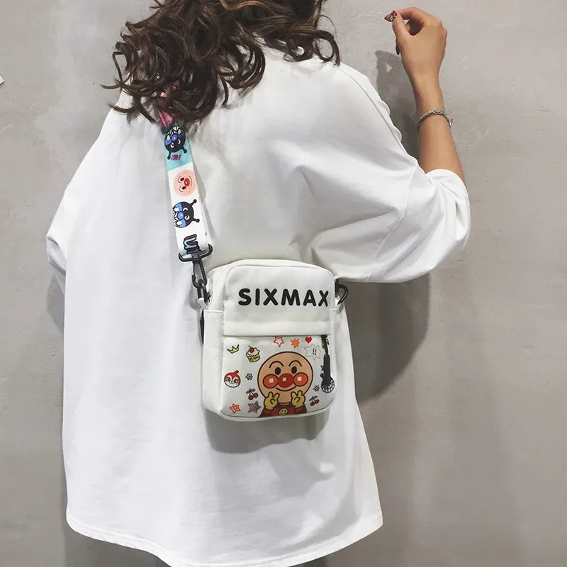 Korean Cartoon Canvas Crossbody Bag