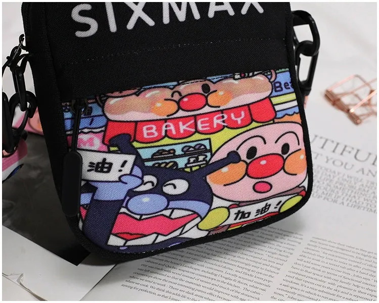 Korean Cartoon Canvas Crossbody Bag