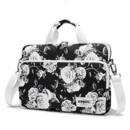 Laptop Shoulder Bag for Young Lady Handle Shoulder Messenger Case MacBook Air Pro 13.3" 15",Marble