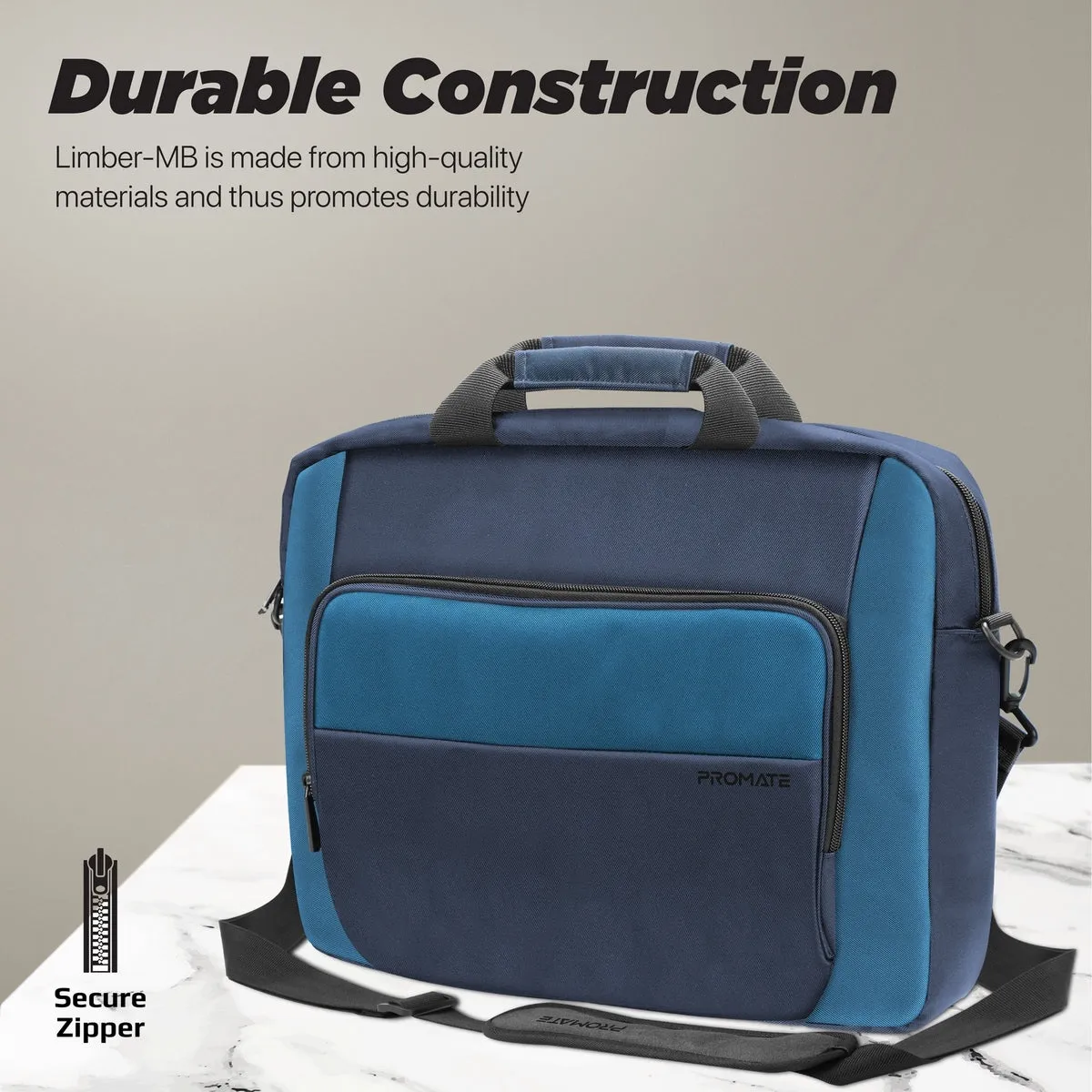 Large Capacity Messenger bag with Multiple Compartments for 15.6” Laptops