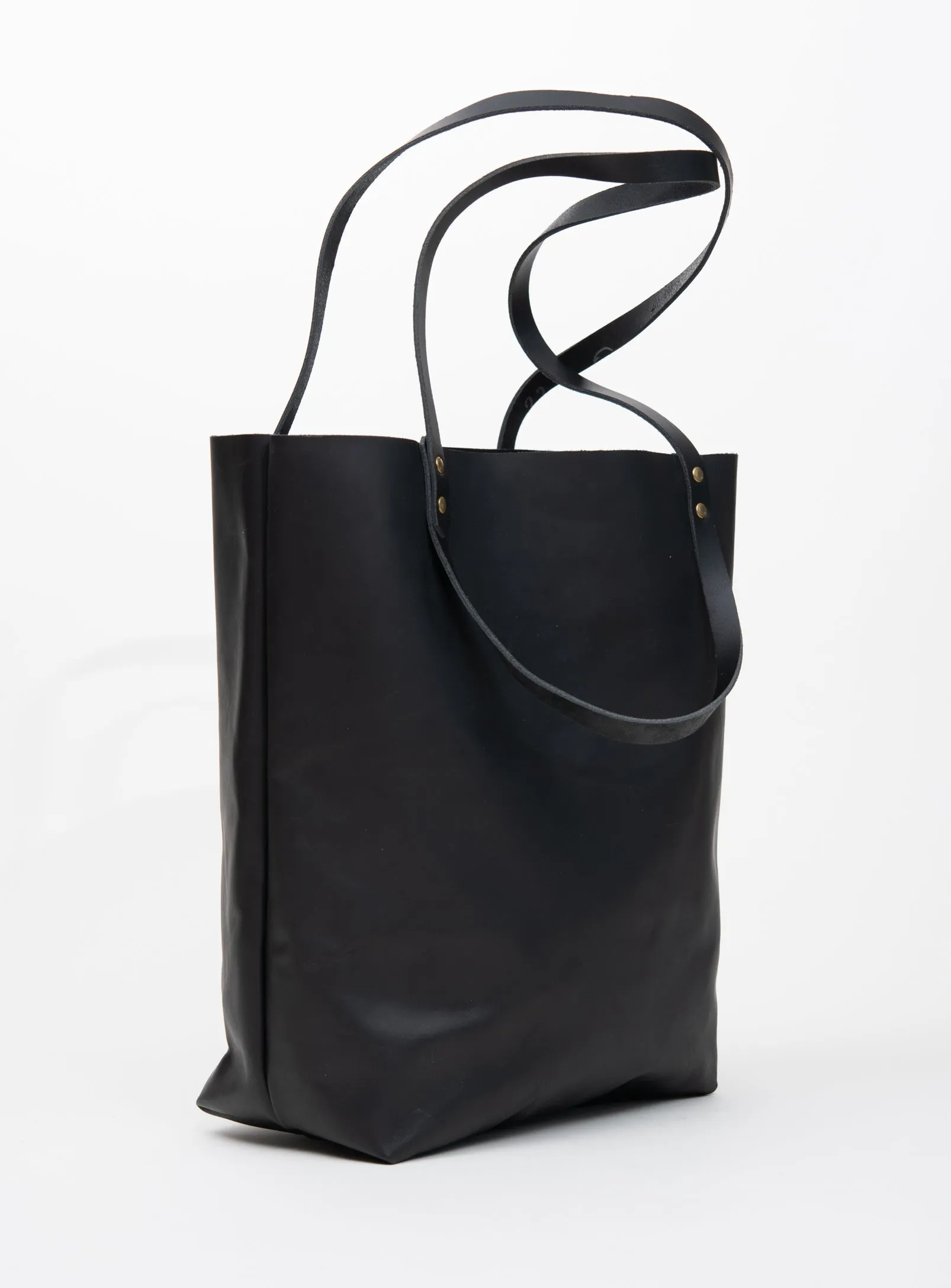 Leather minimalist tote bag MOLSON model