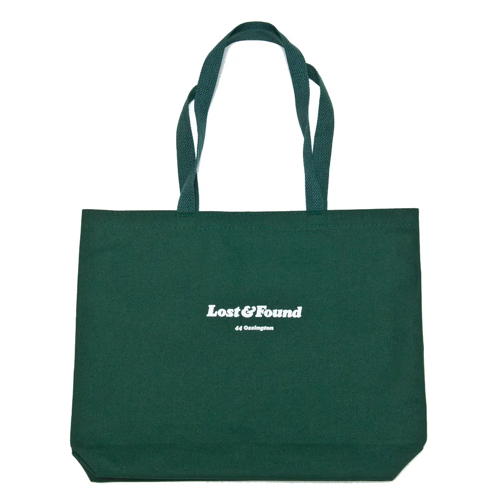 Lost & Found Canvas Tote Bag Hunter Green