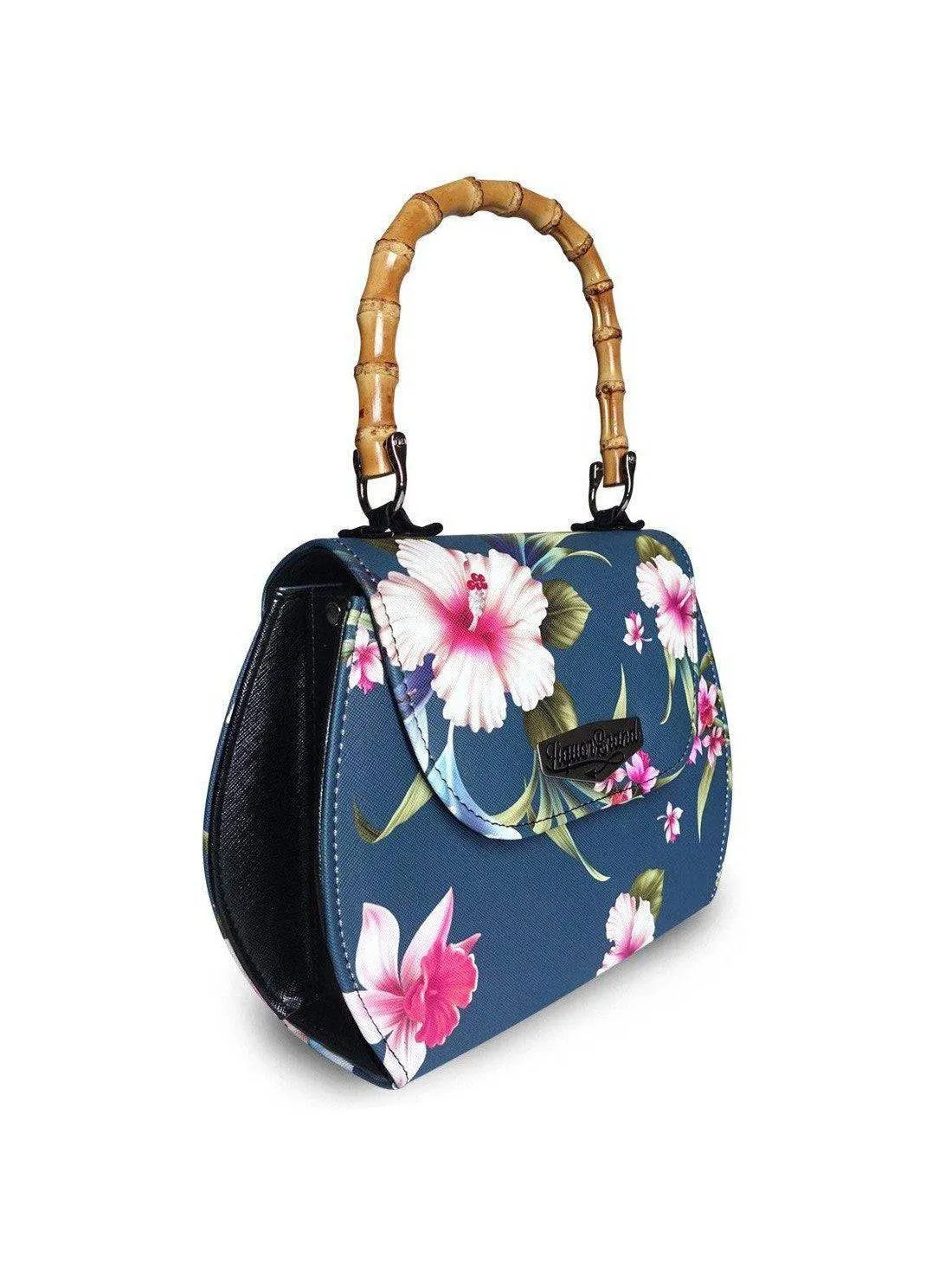 LUAU Vintage Classic Bamboo Handle Retro Bag