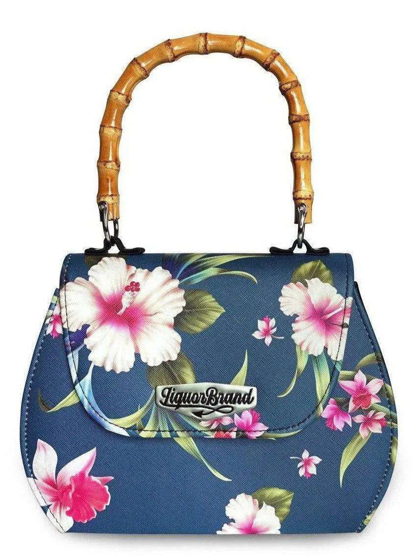 LUAU Vintage Classic Bamboo Handle Retro Bag