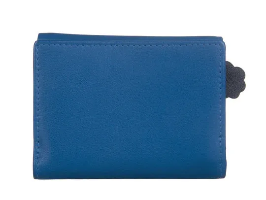 Mala 95-3625-95-Blue Cat & Mouse Tri Fold Purse