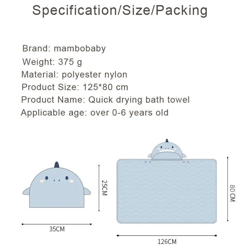 Mambobaby Quick Drying Bath Towel (0-6yo)