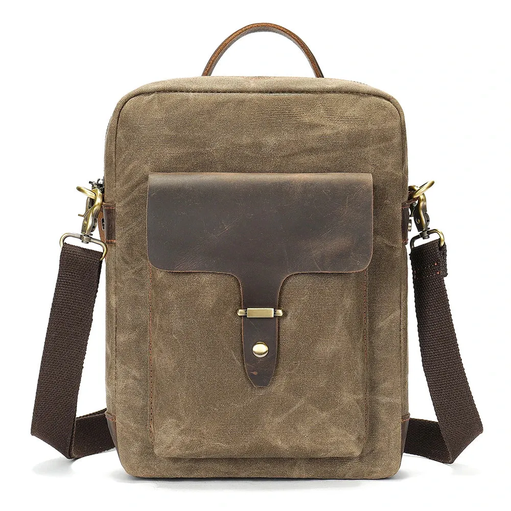 Men's Washed Canvas Crossbody Bag