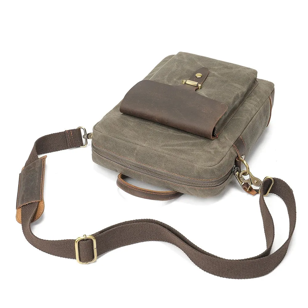 Men's Washed Canvas Crossbody Bag