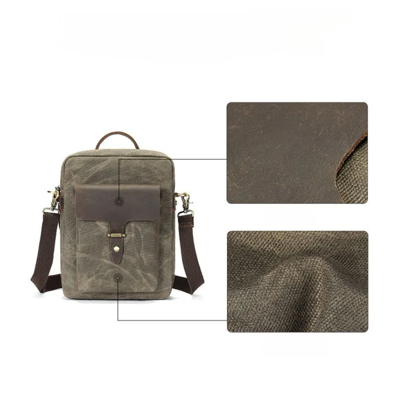 Men's Washed Canvas Crossbody Bag