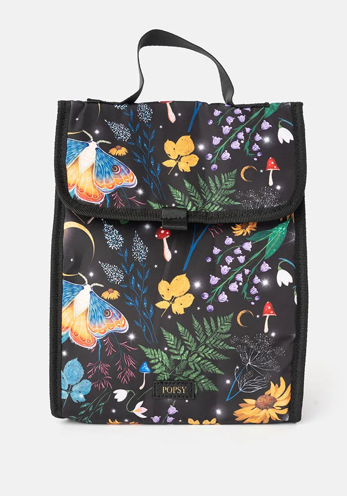 Midnight Moth Print Popsy Lunch Bag