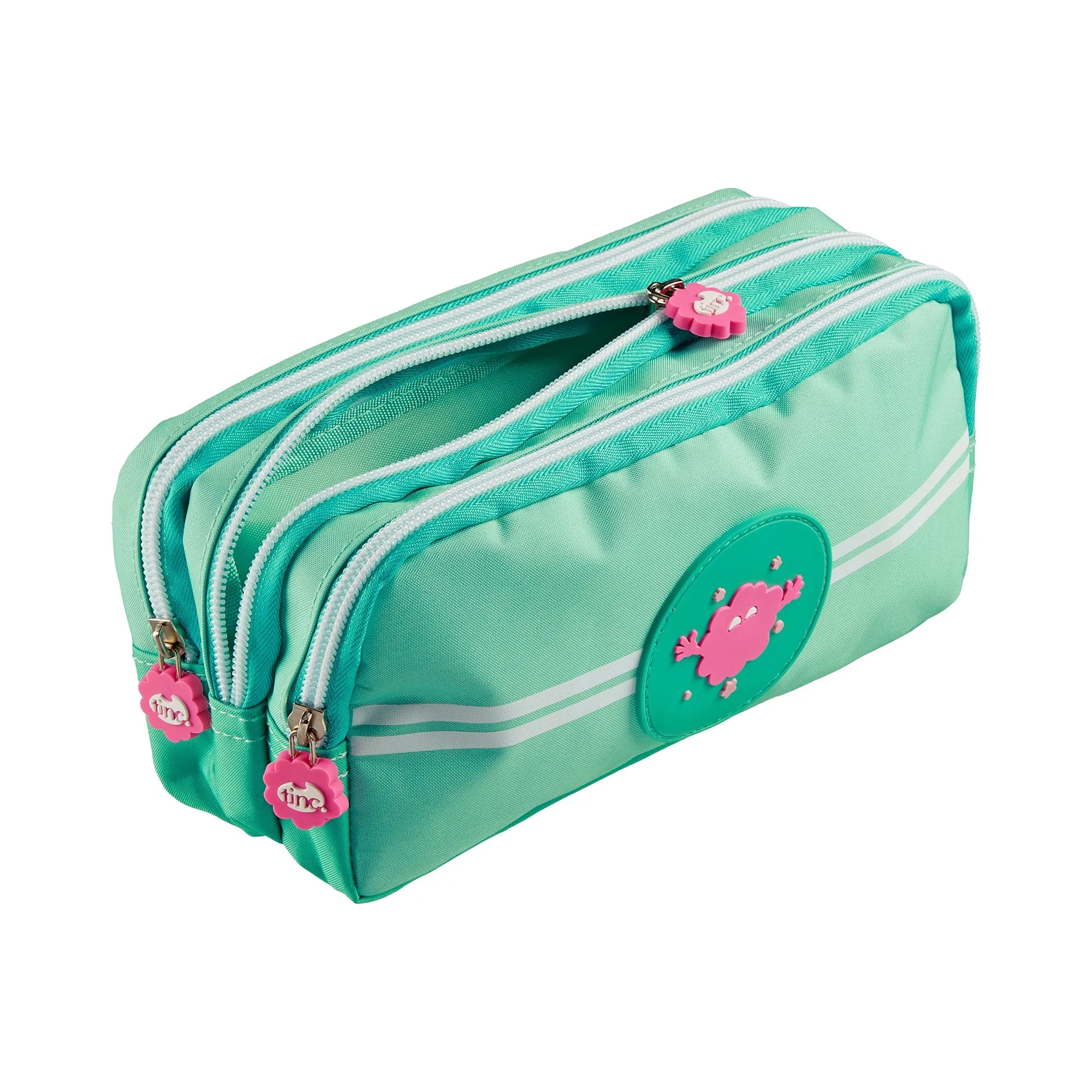 Mintees Triple Zip Pencil Case