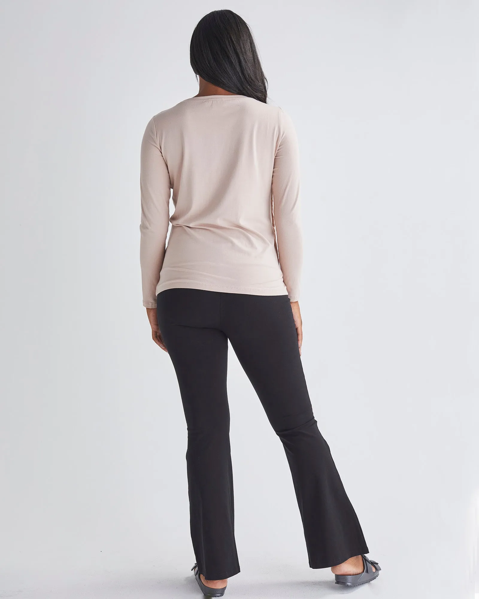 Monique Long Sleeve  Nursing Petal Top - Blush Pink