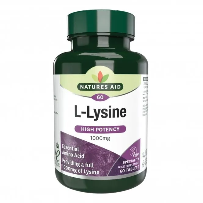 Natures Aid L-Lysine 1000mg 60 Tablets